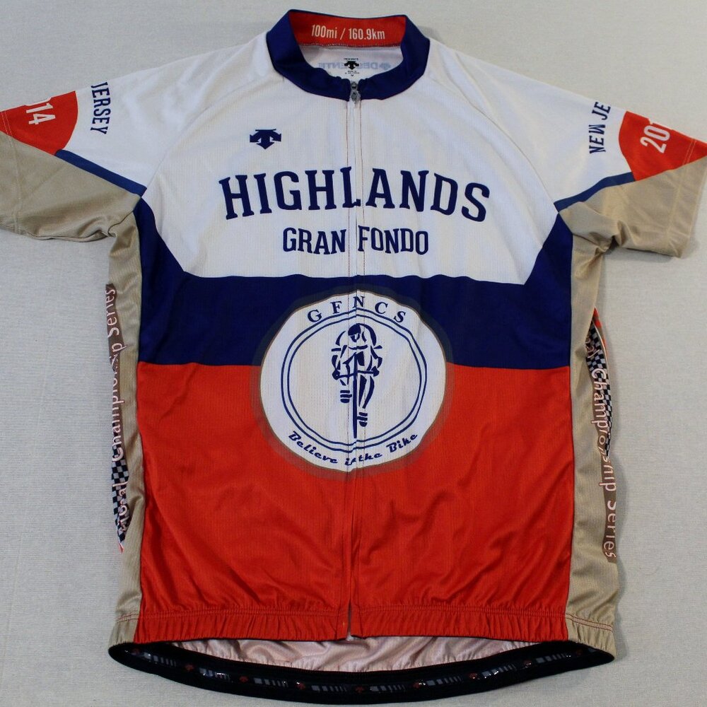 Mens DESCENTE Cycling Bike Jersey Size Medium